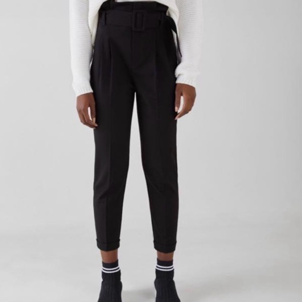 Bershka Black High-Waisted Pants